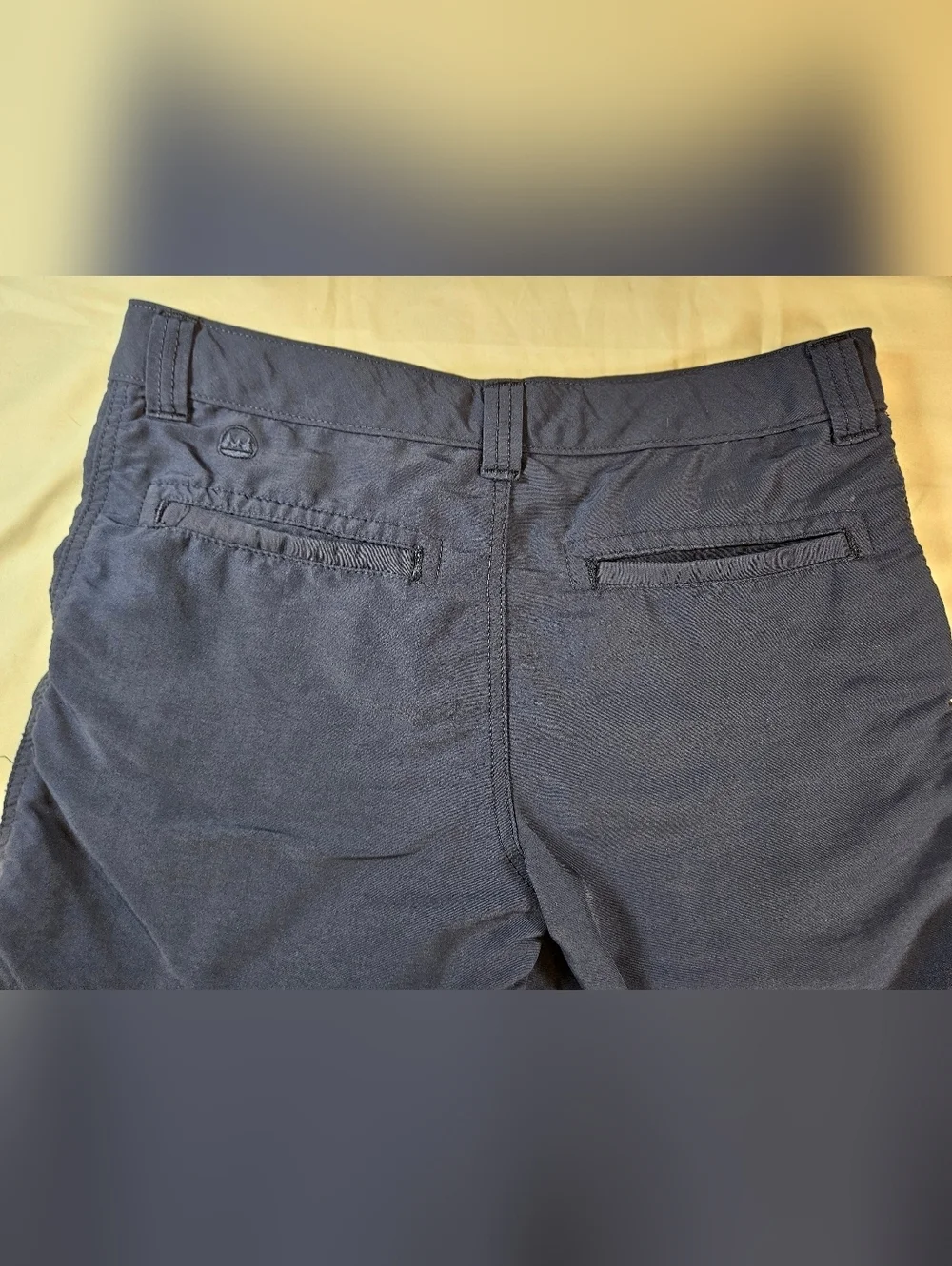 Unbranded Boys Blue Adjustable Waist Cargo Pocket Nylon Shorts Size 10 Husky